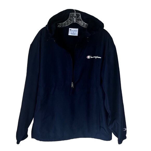 Champion Authentic Activewear Pullover Hoodie Jacket Mens Medium Black - Picture 5 of 11